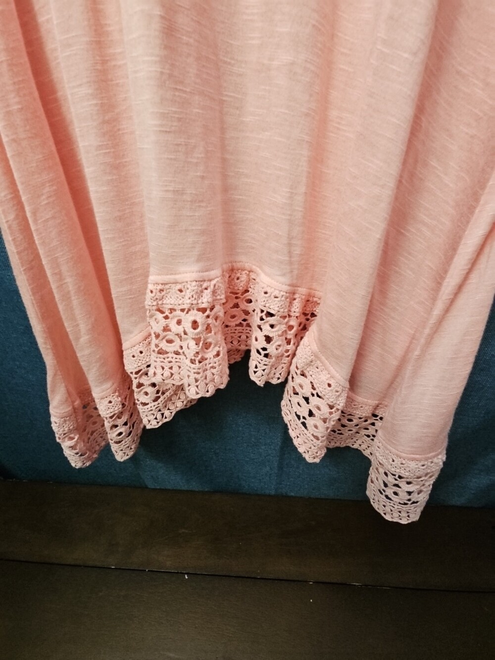 Indigo Soul Boho Tunic Top Large Pink Rayon Crochet Lace ✨💗👍HOST PICK👍💗✨ - Picture 12 of 16
